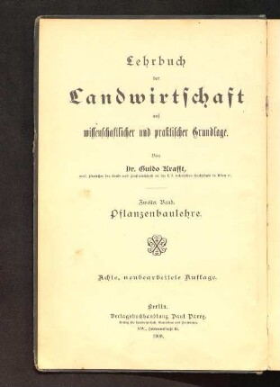 2: Die Pflanzenbaulehre