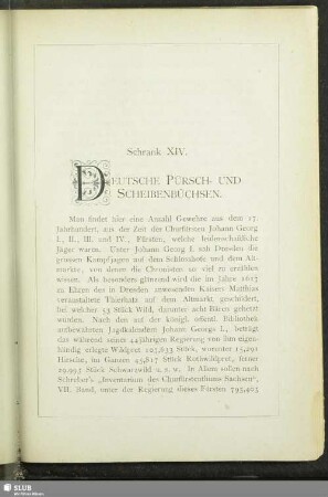 Schrank XIV. Deutsche Pürsch- und Scheibenbüchsen