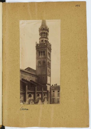 Dom, Crema: Ansicht Turm (aus: Skizzen- und Fotoalbum 4)