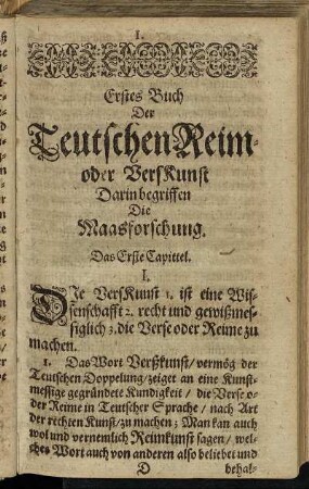 Das Erste Capittel. - Das Dritte Capittel.