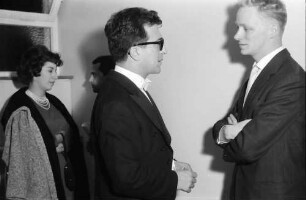 Donaueschingen: Donaueschinger Musiktage; Luciano Berio (Italien) und Henri Pousseur