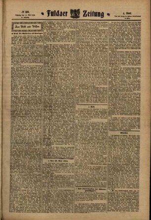 Vierte Ausgabe vom Samstag, den 14. Mai 1910.