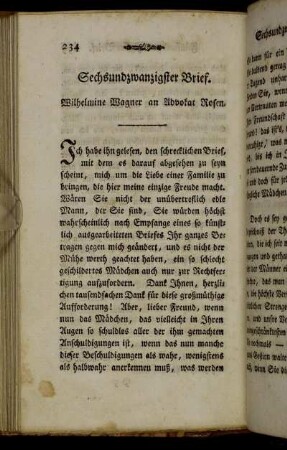 Sechsundzwanzigster Brief. - Neunundzwanzigster Brief.
