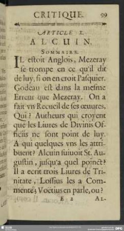 Article X. Alcuin