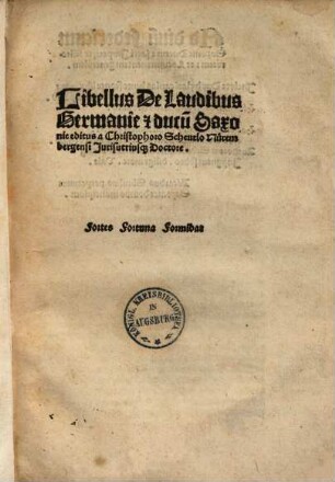Libellus de laudibus Germanie et ducu[m] Saxonie