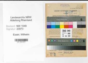 Entnazifizierung Wilhelm Esser , geb. 14.02.1899 (Lokfuehrer)