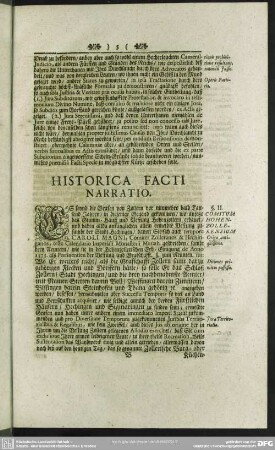 Historica Facti Narratio