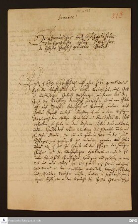 Brief von Viktor Christoph Tuchtfeld an August Hermann Francke.