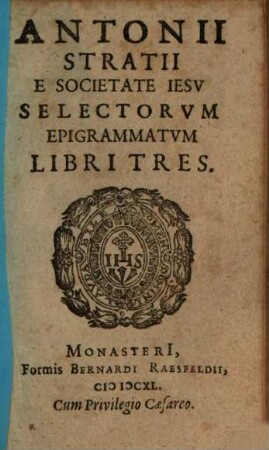 Epigrammatum libri tres