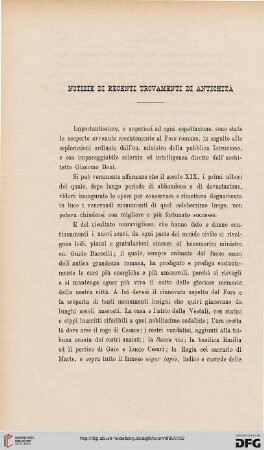 27: Notizie di recenti trovamenti di antichità