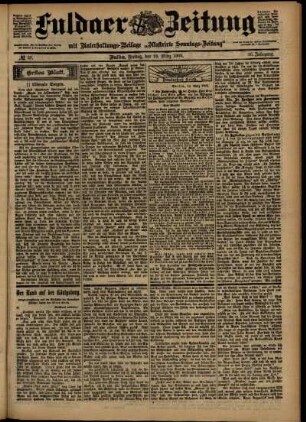Erste Ausgabe vom Freitag, den 13. März 1903.
