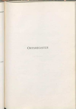 Ortsregister