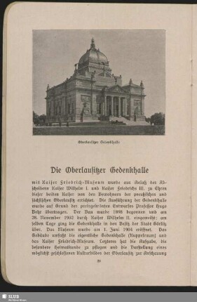 Die Oberlausitzer Gedenkhalle