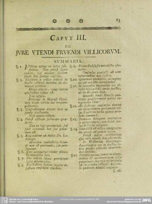 Caput III. De Jure Utendi Fruendi Villicorum