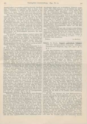 385-387 [Rezension] Lange, J. P. (Hrsg.), Bibelwerk, theologisch-homiletisches. Die Heilge Schrift Alten und Neuen Testaments, mit Rücksicht auf das theologisch-homiletische Bedürfnis des pastoralen Amtes... Des Alten Testamentes 19. Tl