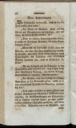 Von Lehrlingen.