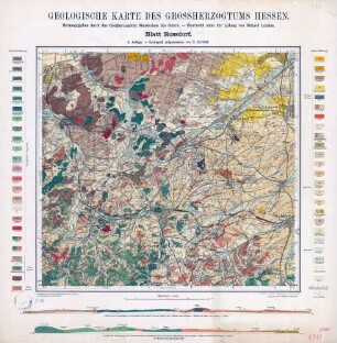 [6118] Rossdorf, Geologische Karte des Grossherzogtums Hessen