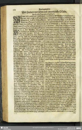 Auslegung des hundert und sieben und zwantzigsten Psalms