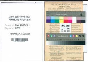 Entnazifizierung Heinrich Pohlmann , geb. 02.06.1899 (Bauunternehmer)