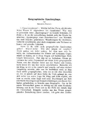 Geographische Spaziergänge