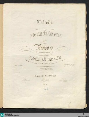 L' etoile : polka élégante pour piano; oeuvre 221