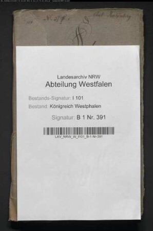 Wiederbesetzung der erledigten Pfarrstelle zu Friedrichsdorf, Kanton Wiedenbrück