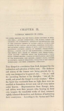 Chapter IX. Catholic missions in China