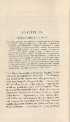 Chapter IX. Catholic missions in China