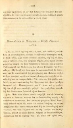 IX. Omwenteling in Mataram. - Eerste Javasche oorlog