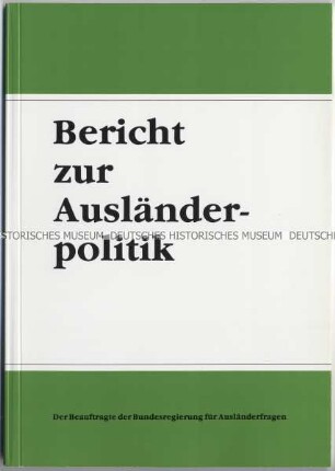 Bericht der Ausländerbeauftragten des Bundes zur Ausländerpolitik