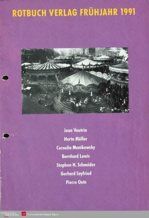 Programmvorschau Rotbuch Frühjahr 1991