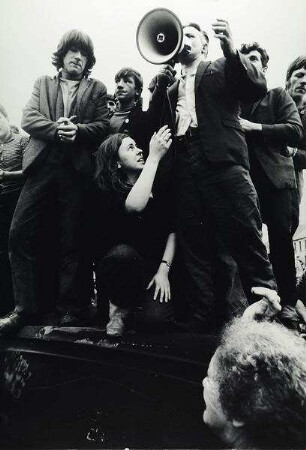 Nordirlandkonflikt. Kundgebung mit Bernadette Devlin, Londonderry/Derry