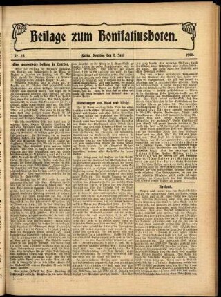 Zweite Ausgabe vom Sonntag, den 07. Juni 1908.