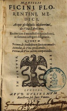 De vita : libri tres