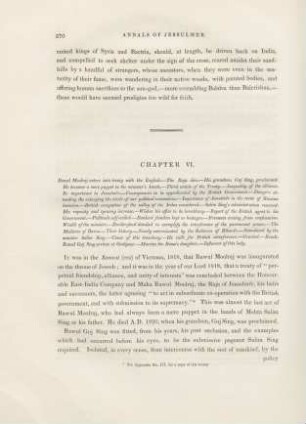 Chapter VI. Rawul Moolraj enters into treaty with the English. - ...