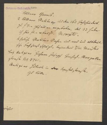 Brief an Jacob Grimm und Wilhelm Grimm : 17.01.1812-14.02.1843