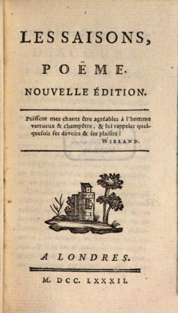 Les Saisons : Poëme