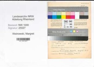 Entnazifizierung Margret Weinowski, geb. 14.09.1919 (Sekretaerin)