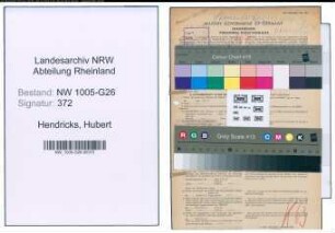 Entnazifizierung Hubert Hendricks , geb. 09.10.1886 (Steuerhelfer)
