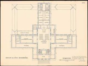 Krematorium: Grundriss Erdgeschoss 1:100