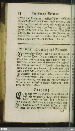 Am vierten Sonntag des Advents