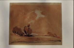 Ausstellung "Landschaften" von Lothar Hoffmann: Rötel-Zeichnung
