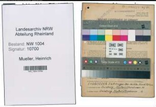 Entnazifizierung Heinrich Mueller , geb. 25.11.1902 (Gimmierer)