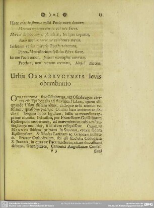 Urbis Osnaburgensis levis obumbratio