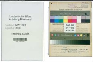 Entnazifizierung Eugen Thoenes , geb. 23.02.1894 (Schleifer)
