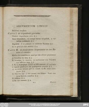 Argumentum Libelli.