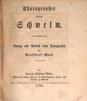Neues westphälisches Magazin zur Geographie, Historie und Statistik. 1, 1. 1789 = H. 1 - 4