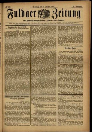 Ausgabe vom Dienstag, den 09. Oktober 1894.