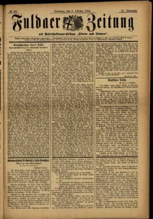 Ausgabe vom Dienstag, den 09. Oktober 1894.