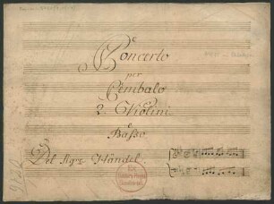 Konzerte; cemb, strings, bc; B-Dur